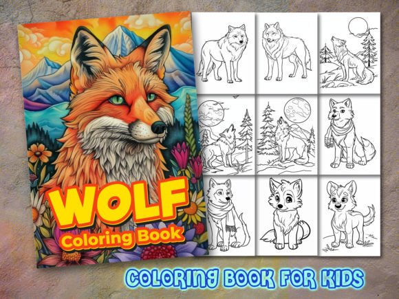 Download Wolf Coloring Page and Coloring Book - Premium Bundle