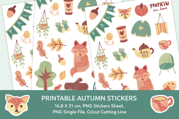 Download Autumn Printable Stickers Sheet - Autumn printable Collection