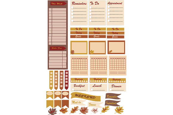 Download Autumn Printable Planner Sticker 2 - Autumn printable Collection