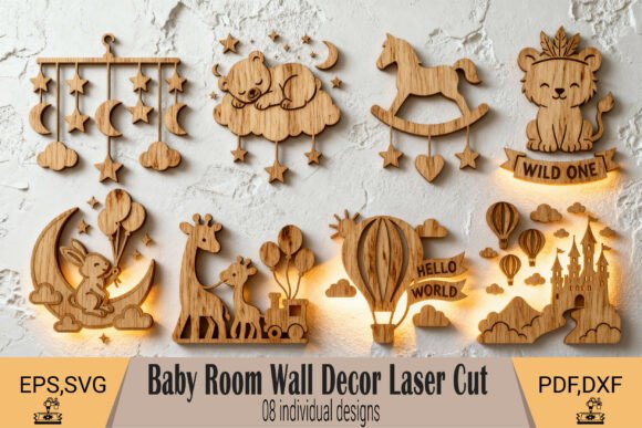 Download Nursery Wall Decor Laser Cut Bundle - Nursery wall Collection