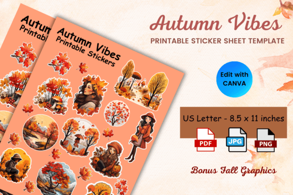 Download AUTUMN PRINTABLE STICKER SHEET TEMPLATE - Autumn printable Collection