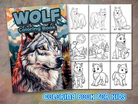 Download Wolf Coloring Page and Coloring Book - Premium Bundle
