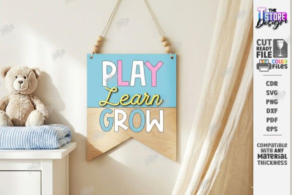 Download Nursery Wall Banner Laser Cut | Sign SVG - Nursery wall Collection