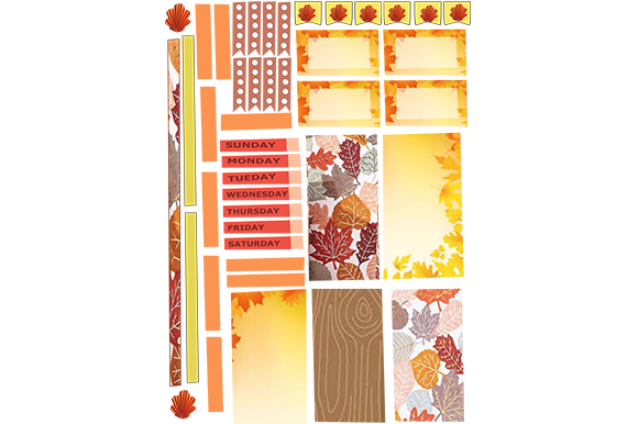 Download Autumn Printable Planner Stickers - Autumn printable Collection
